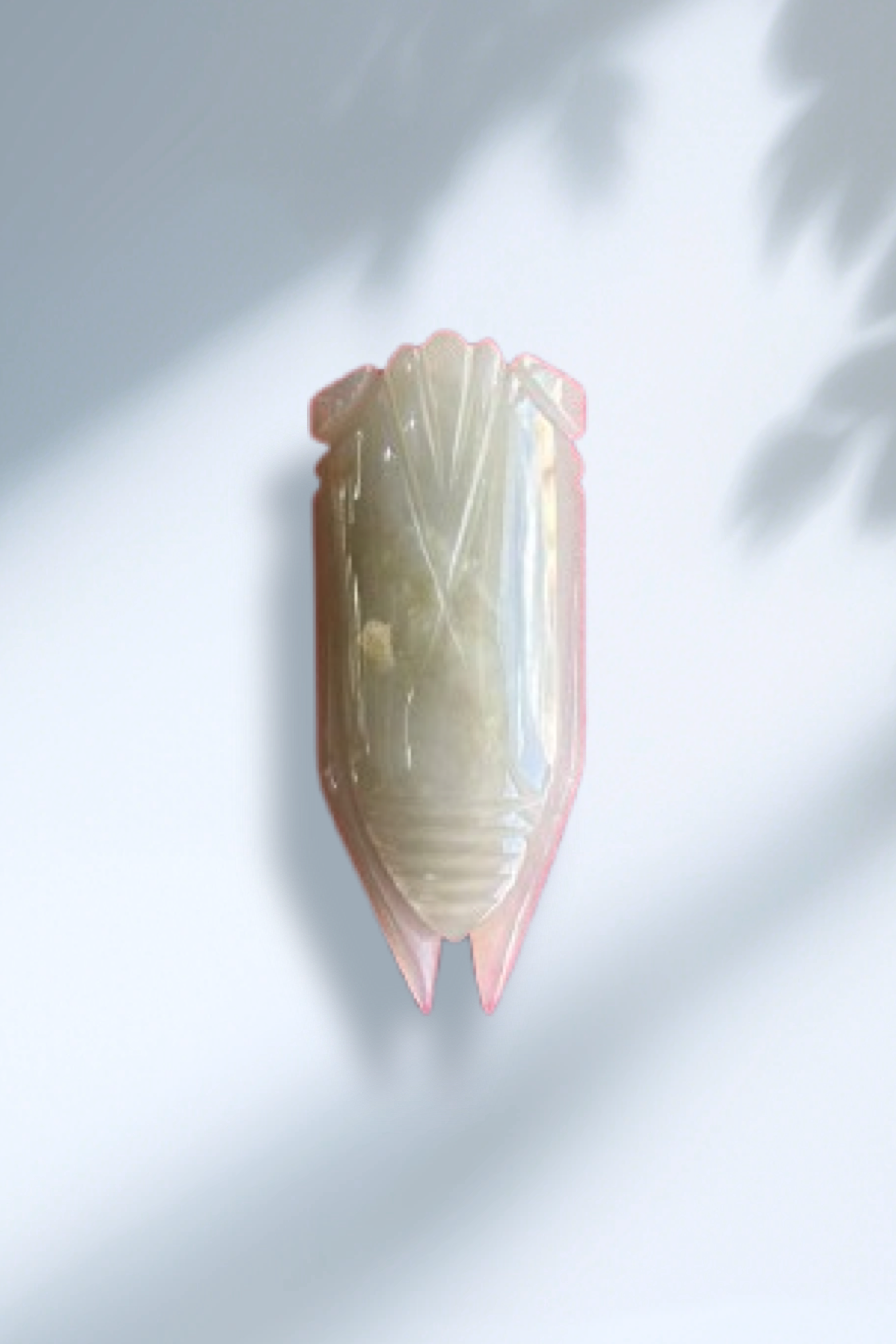 Han Dynasty Jade Cicada with Eight Cuts